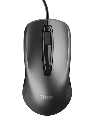 Trust Maus - USB 2.0 Typ A - Optisch - 3 Taste(n) - Schwarz - Kabel - 1200 dpi Auflösung - Scroll-Rad - Symmetrisch
