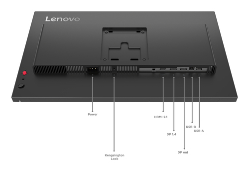 Lenovo ThinkVision P24Q-40 24" Class WQHD LED Monitor - 16:9 - Raven Black - 60.5 cm (23.8") Viewable - In-plane Switching