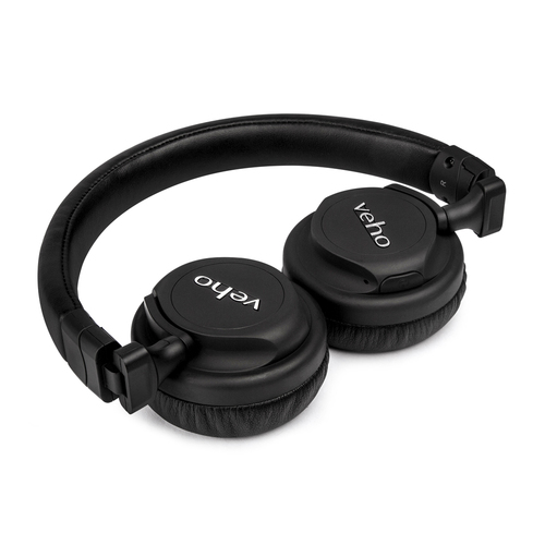 Veho ZB-5 On-Ear Wireless Bluetooth Headphones | Foldable Design | Leather Finish | Microphone | Remote Control | Wired Op