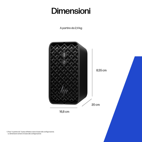 Workstation HP Z2 Mini G1a - 1 x AMD Ryzen AI MAX PRO 390 - 64 GB - 1 TB SSD - Mini PC - Jet Black - AMD Chip - Windows 11