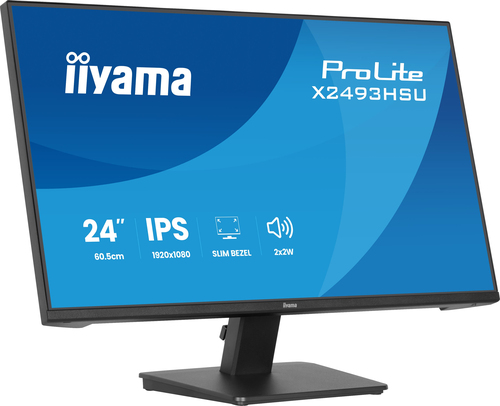 Moniteur LED iiyama ProLite X2493HSU-B1 24" Classe Full HD - 16:9 - Noir mat - 60,5 cm (23,8") Viewable - Technologie IPS 