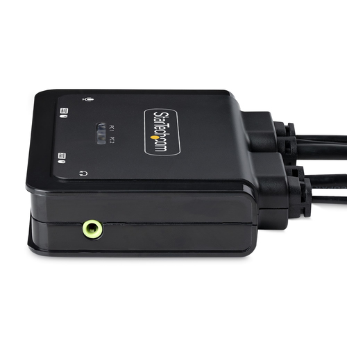StarTech.com KVM Switchbox - 2 Computer(s) - 1 Local User(s) - 4K - 3840 x 2160 - 4 x USB - USB 2.0 - 1 x DisplayPort - De