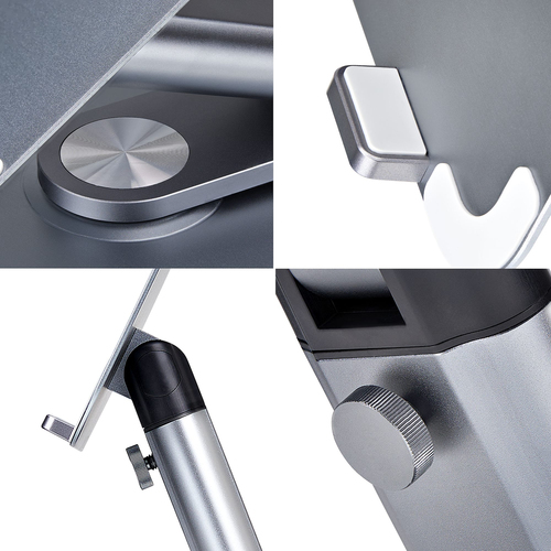 StarTech.com Height Adjustable Notebook Stand - 4.99 kg Load Capacity - 7.9 cm Height x 23.1 cm Width - Desk, Desktop - Si