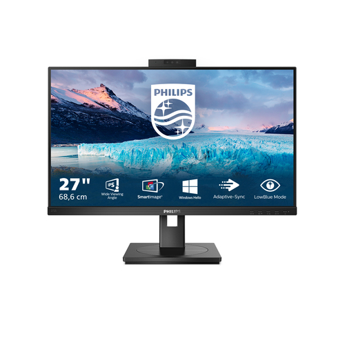 Monitor LCD Philips 272S1MH 685,8 mm (27"") Class Webcam Full HD Schermo curvo - 16:9 - Nero tessuto - 68,6 cm (27"") View
