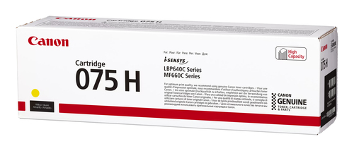 Canon 075H Original Laser Toner Cartridge - Yellow Pack - 2,500 pages