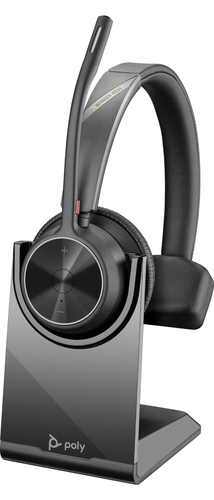 Poly Voyager 4300 UC 4310 Kabel/Kabellos Kopfbügel, Auf den Ohren Mono Headset - Schwarz - Microsoft-Teams-Zertifizierung 