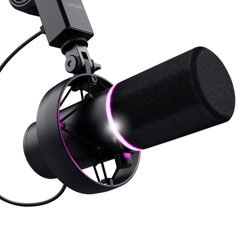 MikrofonTrust Onyx - Kabelgebunden - Kondensator - Schwarz - Kardioide - 1,80 m - USB Typ-A - Tischhalterung, Dämpferbrück