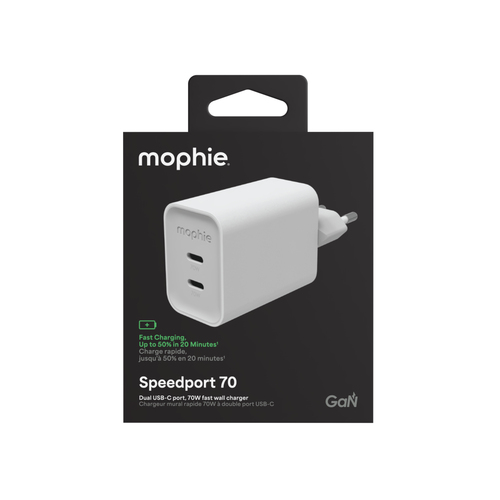 MOPHIE ADAPTER GAN USB-C DUAL 7 ROC WHITE EU