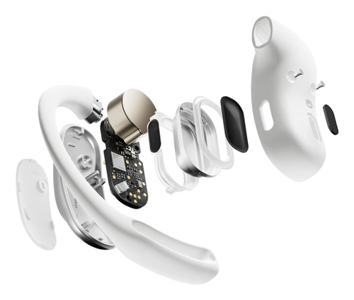 SHOKZ OpenFit Air, weiss. Produkttyp: Kopfhörer. Übertragungstechnik: Kabellos, Bluetooth. Empfohlene Nutzung: Anrufe/Musi