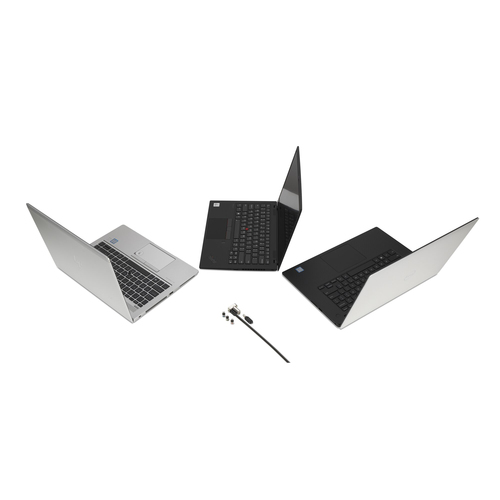 Kensington Universal Cable Lock For Notebook - 182.88 cm (72"") Cable - Patented T-bar/Key Lock - Carbon Steel - For Notebook