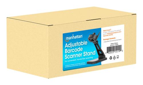 Manhattan Adjustable Barcode Scanner Stand, Height and Angle Adjustable, suitable for barcode scanner products 153997, 154