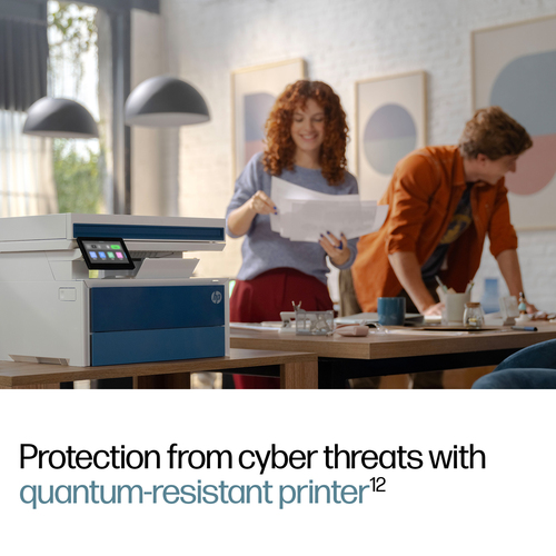 HP LaserJet Pro 4113fdn Wired Laser Multifunction Printer - Monochrome - White, Blue - Copier/Printer/Scanner - Automatic 