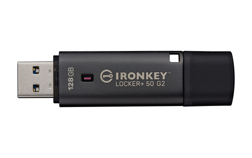 IronKey Locker+ 50 G2 128 GB USB 3.0, USB 3.1, USB 3.2 (Geração 1), USB tipo A Unidade Flash - AES de 256 bits - Compatíve