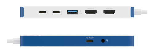 Hyper HyperDrive HD4103BUGL USB-Typ C Docking Station für Monitor, Desktop-PC, Notebook, Tablet, Tastatur, Flash-Laufwerk 