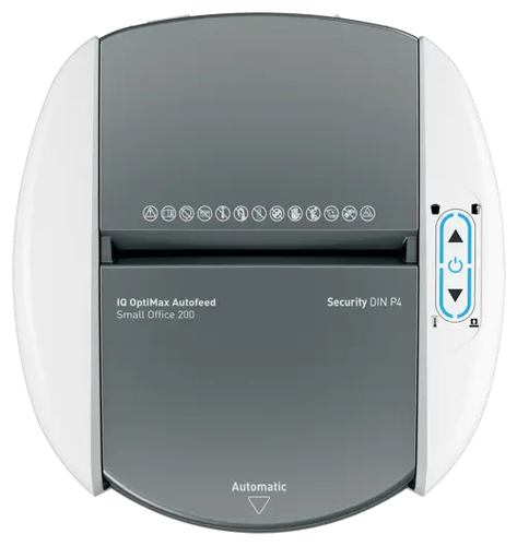 Leitz IQ OptiMax Autofeed Small Office 200 P5 Micro Cut Paper Shredder. Shredding type: Micro-cut shredding, Working width