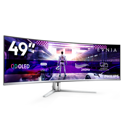 Philips Evnia 49M2C8900 49" Class Dual Quad HD (DQHD) Ecrã curvo Monitor OLED para jogos - 32:9 - 124,2 cm (48,9") Viewabl