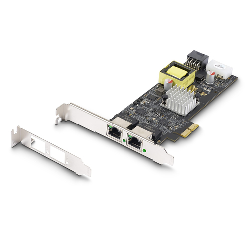 StarTech.com 2.5Gigabit Ethernet Card - 2.5GBase-T - Plug-in Card - Black - PCI Express 2.0 x2 - Low Profile Bracket Heigh