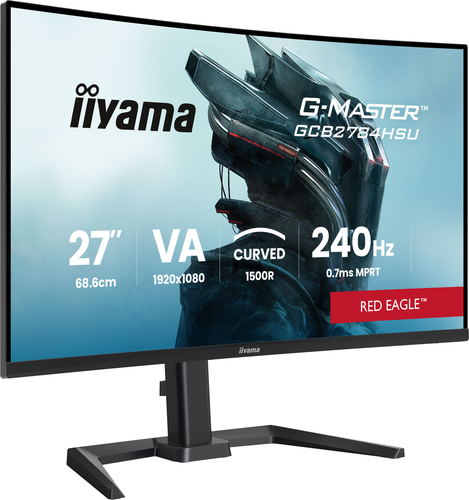 Moniteur de jeu LCD iiyama G-MASTER Red Eagle GCB2784HSU-B1 27" Classe Full HD Écran incurvé - 16:9 - Noir - 68,6 cm (27")
