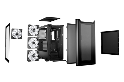 be quiet! Pure Base 501 Pure Base 501 DX Black Computergehäuse - ATX, Micro ATX, Mini ITX Motherboard Supported - Mid-Towe