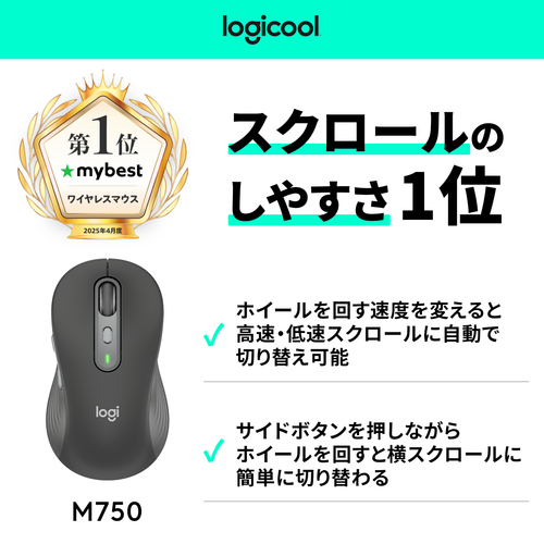SIGNATURE PLUS M750 L WRLS MOUSE-GRAPHITE-EMEA28I-935