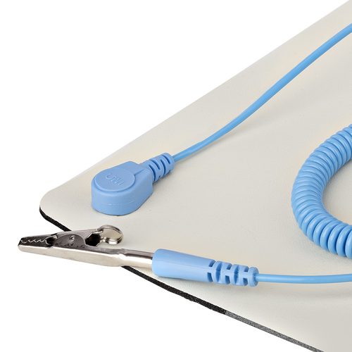 StarTech.com SM-ANTI-STATIC-MAT. Produktfarbe: Beige, Schwarz, Spitzenmaterial: Polyvinylchlorid (PVC), Material Unterseit