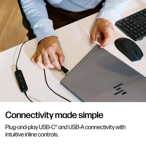 Poly Mission 400 425 Kabel Kopfbügel, Auf den Ohren Stereo Headset - Schwarz - Microsoft-Teams-Zertifizierung - Binaural -