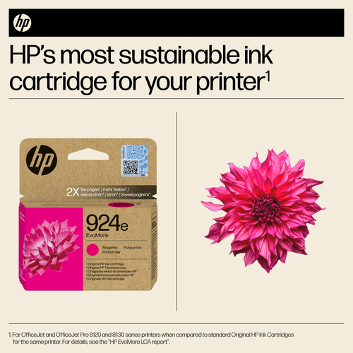 HP EvoMore 924E Original Inkjet Ink Cartridge - Magenta - 1 Pack - 800 pages