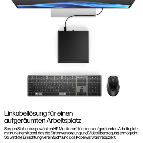 Desktop-KI-Computer HP EliteDesk 8 G1i - Intel Core Ultra 9 - vPro-Technologie - 64 GB - 1 TB SSD - Mini-PC - Schwarz - In