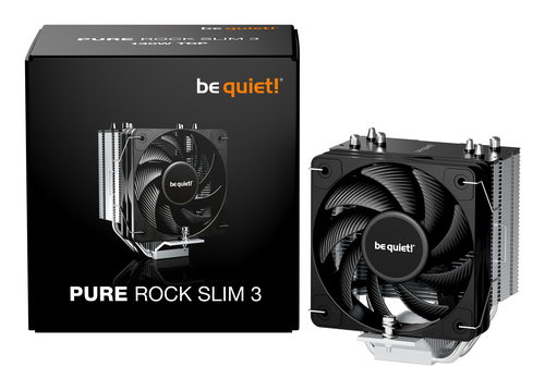 be quiet! Pure Rock Slim 3. Typ: Luftkühlung, Lüfterdurchmesser: 10 cm, Rotationsgeschwindigkeit (max.): 1700 RPM, Luftstr