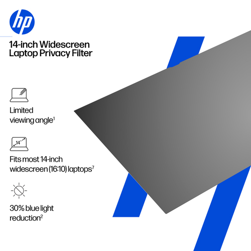 HP 14-inch Widescreen Laptop Privacy Filter. Weight: 22.8 g