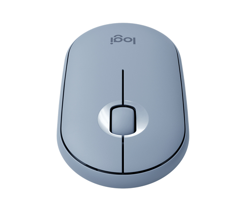 Souris Logitech Pebble M350 - Bluetooth - USB - Optique - 3 Bouton(s) - Bleu Gris - Sans fil - 2,40 GHz - 1000 dpi - Roule