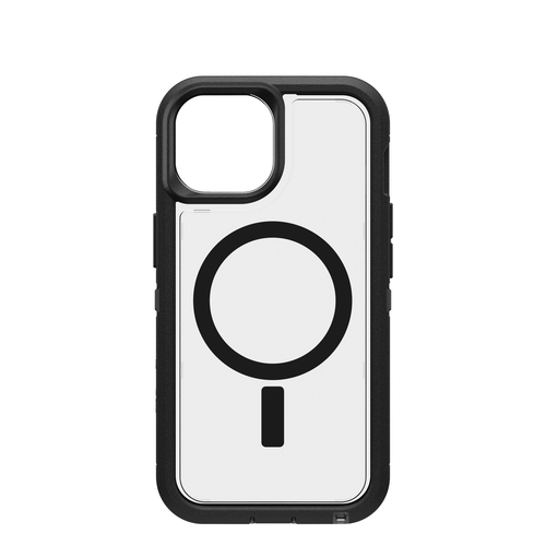 OtterBox Defender Series XT Case for Apple iPhone 15, iPhone 14, iPhone 13 Smartphone - Dark Side (Clear/Black)