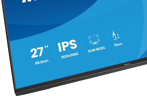 iiyama ProLite XB2797HSU-B1. Taille de l'écran: 68,6 cm (27"), Résolution de l'écran: 1920 x 1080 pixels, Type HD: Full HD