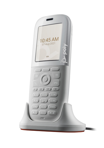 Poly Rove 40 Handset - White - Cordless - DECT - 6.1 cm (2.4"") Screen Size - Audio - Headset Port - 18 Hour Battery Talk 