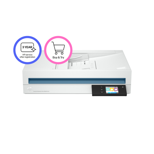 HP Scanjet Enterprise Flow N6600 fnw1 ADF Scanner - 600 x 600 dpi Optical - 48-bit Color - 8-bit Grayscale - 50 ppm (Mono)