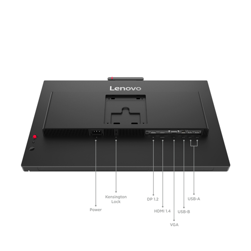 Lenovo ThinkVision T27QD-4v 27" Class Webcam WQHD LED Monitor - 16:9 - Eclipse Black - 68.6 cm (27") Viewable - In-plane S