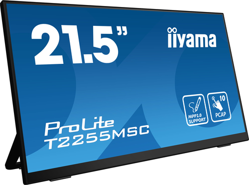 iiyama ProLite T2255MSC-B1 22 Zoll Klasse LED-Touchscreen-Monitor - 16:9 Format - 5 ms Reaktionszeit - 54,6 cm (21,5 Zoll)