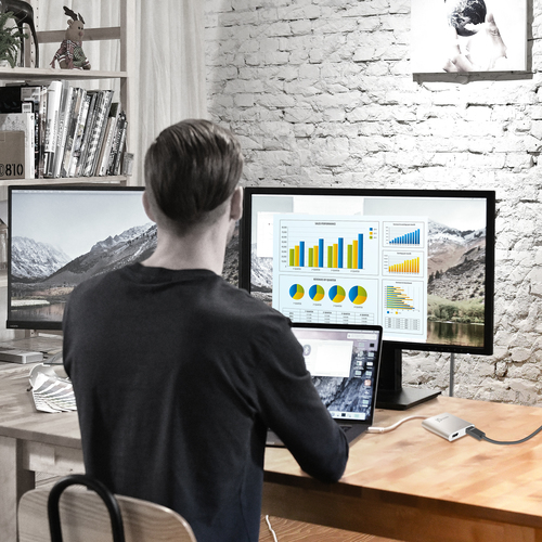 j5create JUA365 USB™ 3.0 to Dual HDMI Multi-Monitor Adapter, Silver. USB version: 3.2 Gen 1 (3.1 Gen 1), USB connector typ