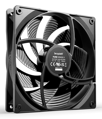 be quiet! Pure Wings 3 Kühllüfter - PC - 140 mm Maximum Fan Diameter - 208,30m³/h Maximum Airflow - 1800 U/Min - Schwarz