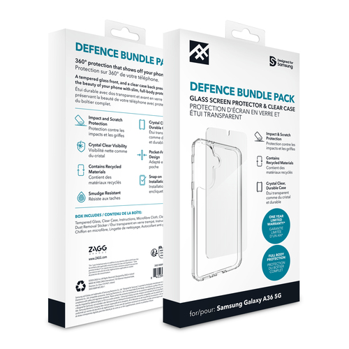 ifrogz Defence Case for Samsung Galaxy A36 5G Smartphone - Clear - Impact Resistant, Scratch Resistant, Drop Resistant, Sm