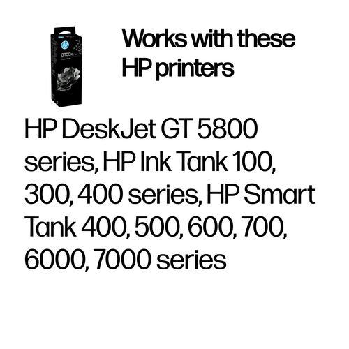 HP GT53 135ML BLACK INK BOTTLE