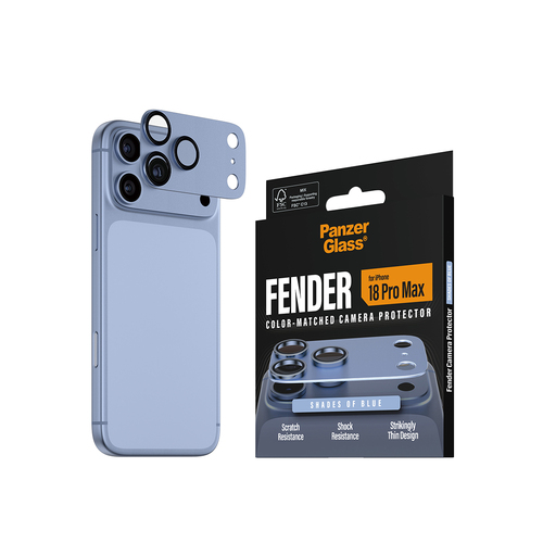 PanzerGlass Fender Camera Lens Protector - Shades of Blue - Glass, Aluminium