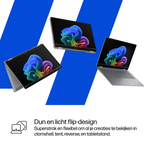 HP OmniBook X Flip Next Gen AI 14-fk0018nb. Product type: Hybrid (2-in-1), Form factor: Convertible (Folder). Processor fa