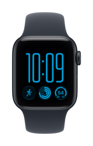 Apple Watch SE (3nd generation) SE 3 GPS 40mm Midnight Aluminium Case with Navy Blue Sport Band - M/L. Display technology: