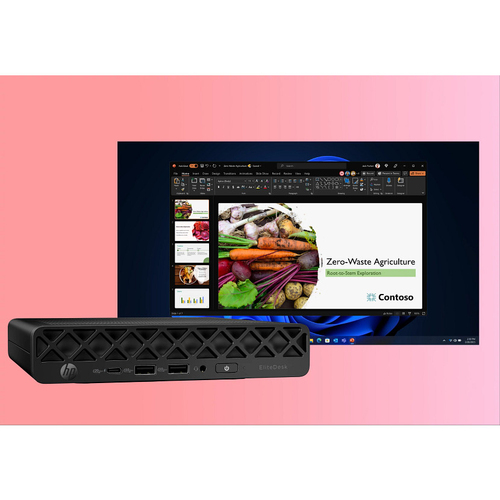 Desktop Computer HP EliteDesk 8 G1i - Intel Core Ultra 5 235 - 32 GB - 512 GB SSD - Mini-PC - Schwarz - Intel Q870 Chip - 