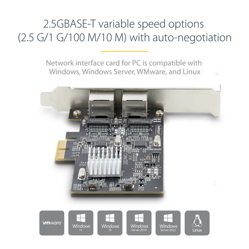 StarTech.com PR22GI-NETWORK-CARD. Eingebaut. Übertragungstechnik: Kabelgebunden, Hostschnittstelle: PCI Express, Schnittst