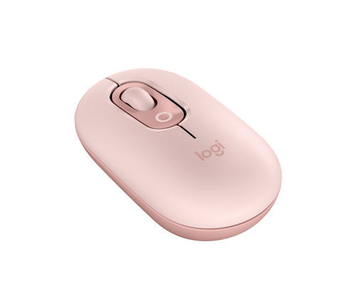 Logitech POP Mouse Rato - Bluetooth - Ótico - 4 Taste(n) - Rosa - Sem fios - 10 m - 4000 dpi - Roda de deslocação - 1 x AA