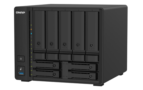 QNAP TS-932PX-4G 9 x Total de compartimentos Sistema de armazenamento SAN/NAS - 512 MB Flash Memory Capacity Quad-core (4 