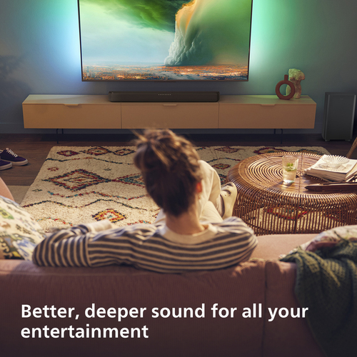 Sound Bar Speaker Philips TAB5309 2.1 Bluetooth - 120 W RMS - Grigio scuro - Parato montabile - 150 Hz a 20 kHz - Dolby Di