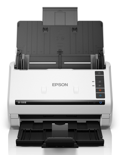 Scanner a inserimento di foglii Epson WorkForce DS-530III - 600 x 600 dpi Ottico - 30-bit Colore - Colore, Monochrom Scans